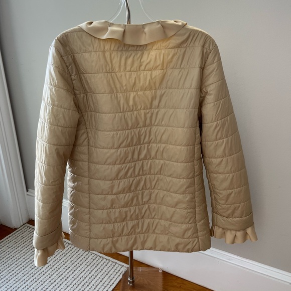 Sara Campbell Beige Ruffled Puffer Jacket - Picture 4 of 4